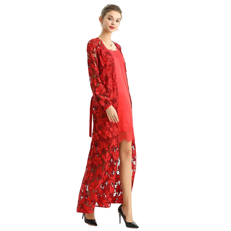 JJparty-C165-1 Women cut out embroidery maxi evening dress