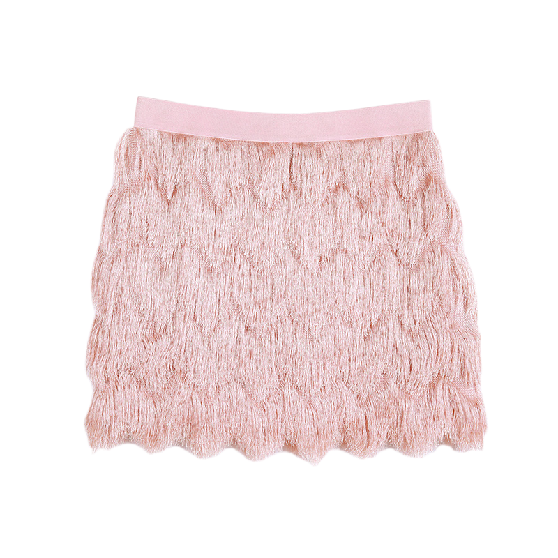 JJparty-D165 Women multi layers fringes mini party skirt