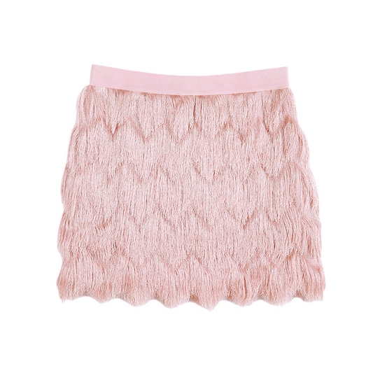 JJparty-D165 Women multi layers fringes mini party skirt