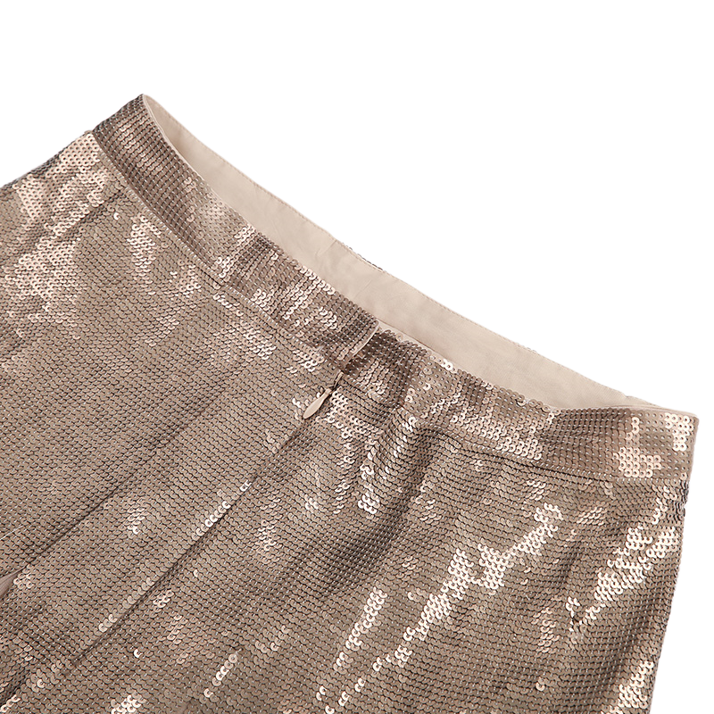 JJparty-C630 Women sequinned pleated party short skirt