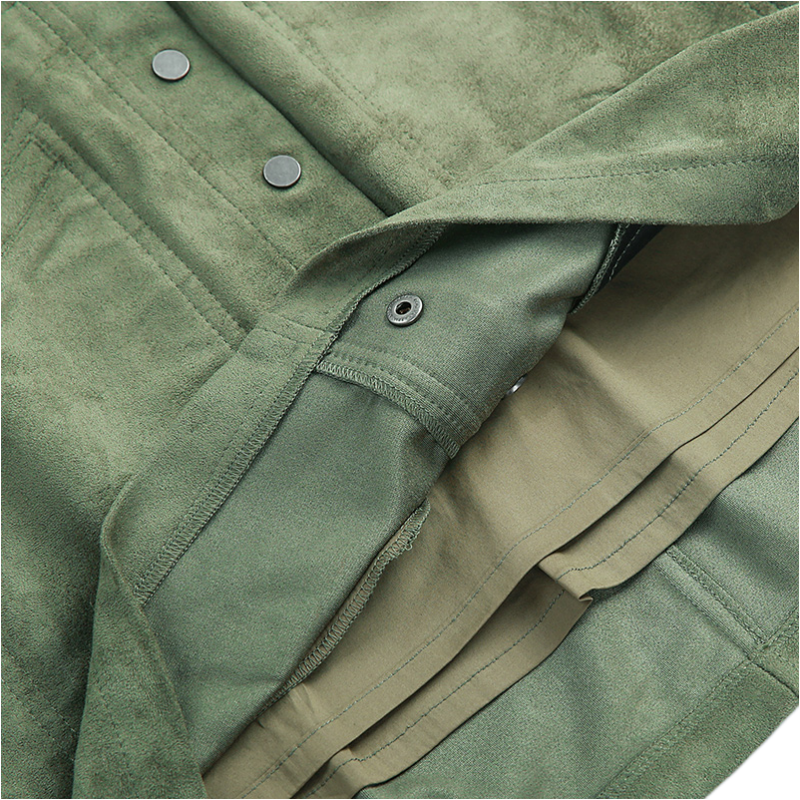 JJparty-G545 Women faux suede elasticated waist cargo mini skirt